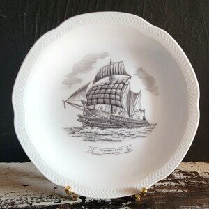 Vintage 1970s Home Line Nautical Ship Plate Ancient Athens Sophia 500 BC